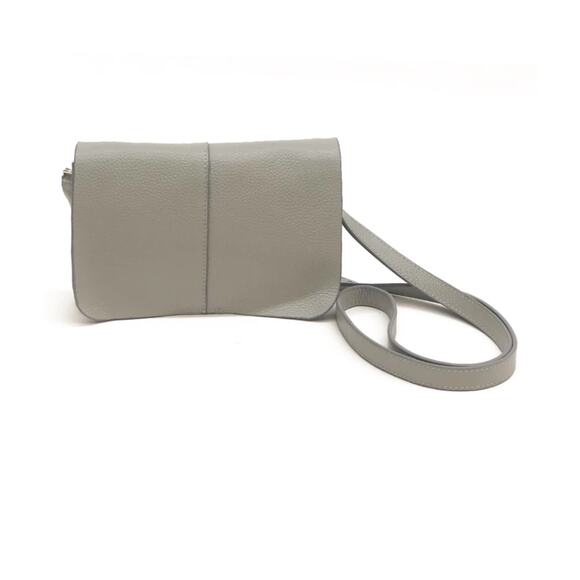 NWT btb LA Leather Gray Kelly Crossbody Bag - Picture 1 of 8
